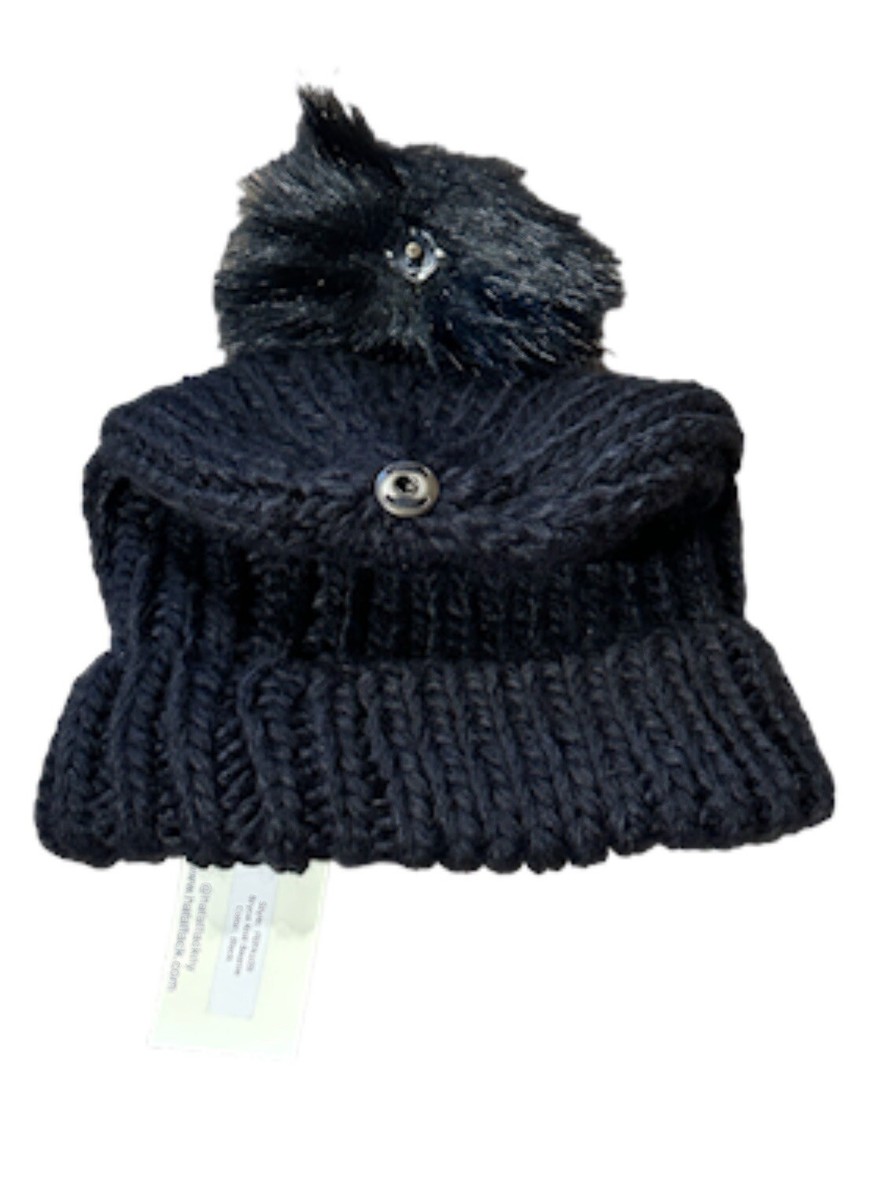 NWT Hat Attack Bryce Knit Beanie With Removable Pom Pom In  display picture 2