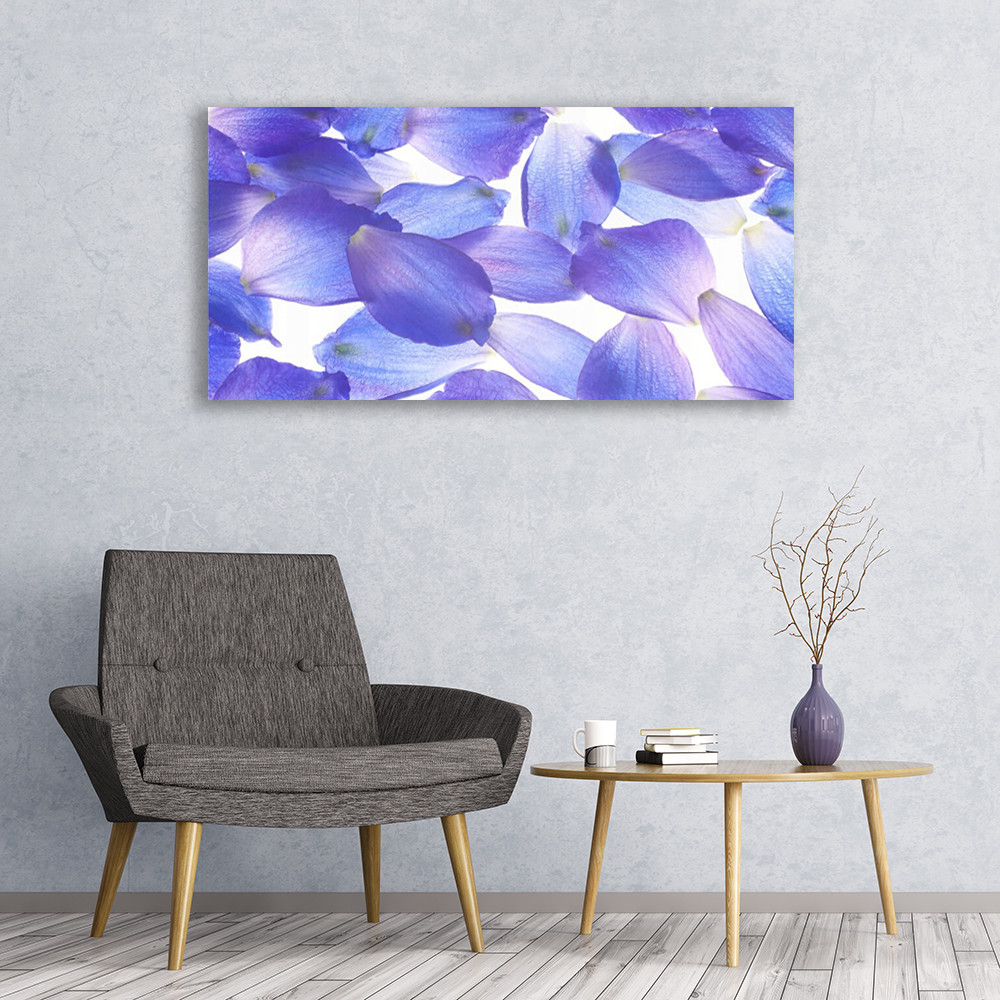 Tableau sur verre Tulup 120x60 cm Pétales pour décoration murale de salon