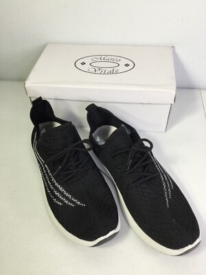 MARCO VITALE  COLLEZIONE  Black & White Athletic Shoes. Style 83087. Sz 10.5 NEW