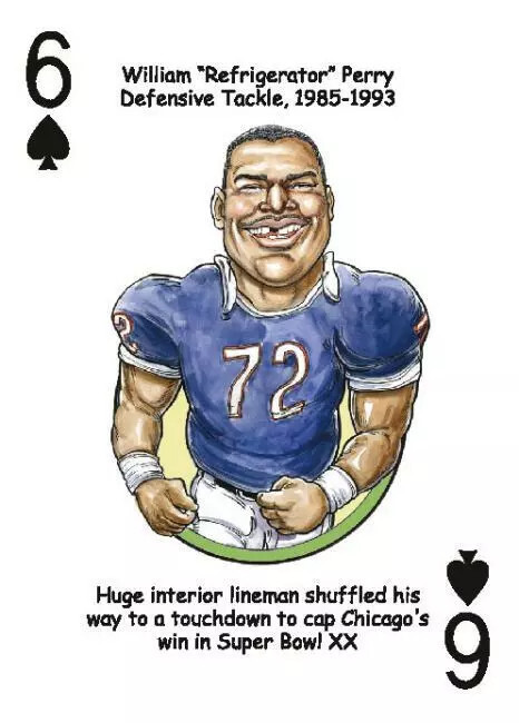 Chicago Football Heroes Playing Cards