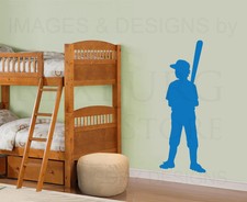 Baseball Batter Kids Room Boy Playroom Sport Large Wall Decal Vinyl Art G68