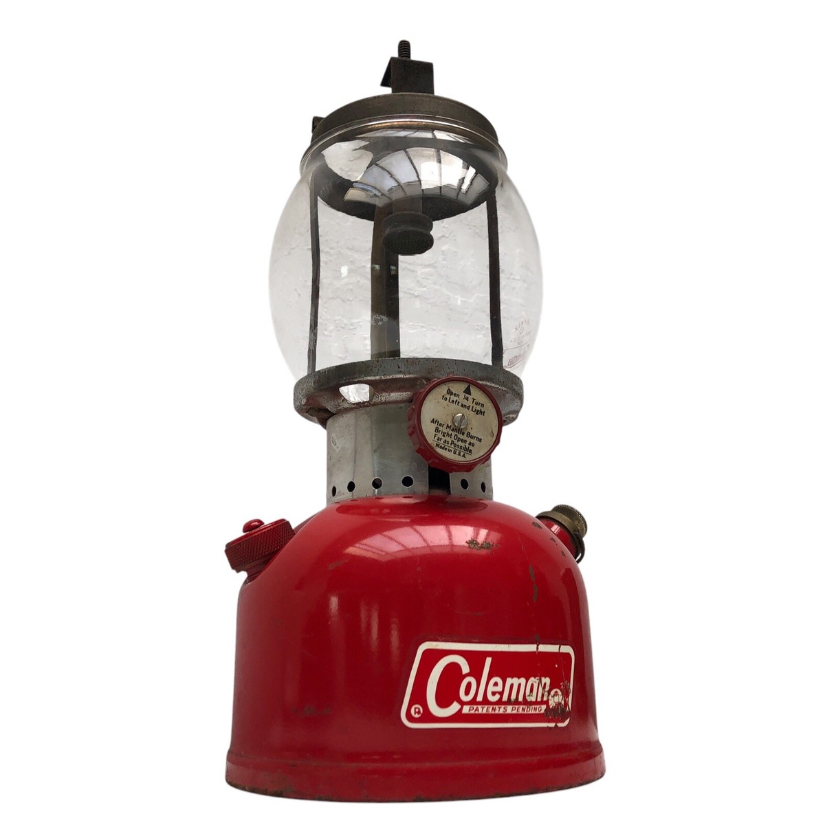 VINTAGE COLEMAN LANTERN 200A - 1970 Single Mantle Camping Red