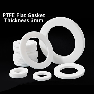 #ad #ad PTFE Flat Washers Insulating Seal Gasket High Temperature 300℃ 3mm Thickness $188.25
