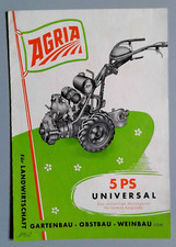 Agria 5 PS Einachsschlepper 1600 /1600 L, Prospekt 1954