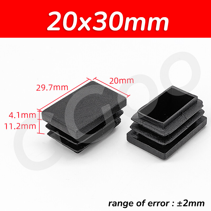 Pack Of 4) Genuine CAPLUGS USA Snap In Rectangular 3 X 2" | 10-14 Ga Steel Pipes/Rods | 2x3 Inches (2.73"-2.83" L - 1.74"-1.83" W ID) Fence Post Finishing Inserts | Fitness Equipment End Plugs - View #8