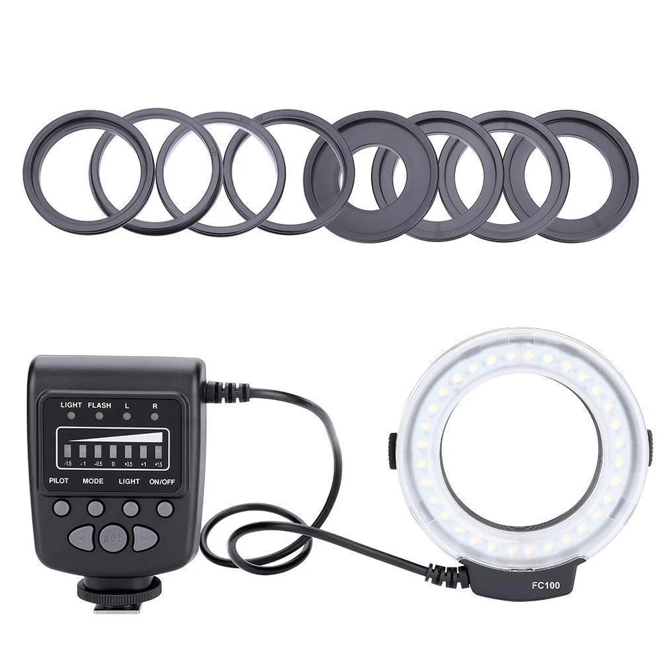 Meike FC-100 LED Macro Ring Flash Light for Canon Nikon Olympus Pentax - Image 3 of 4