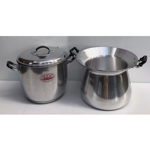 Olla de aluminio tradicional tailandesa marca cocodrilo utensilios de cocina vapor tamaño 24 cm - Imagen 3 de 21