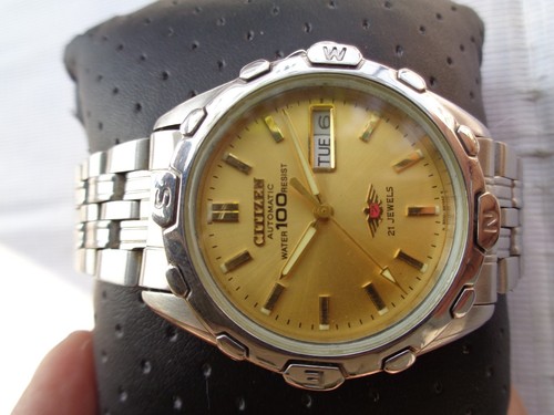 RARE VINTAGE CITIZEN MILITARY STYLE WATER 100 M RESIST MEN AUTOMATIC  WRISTWATCH | eBay