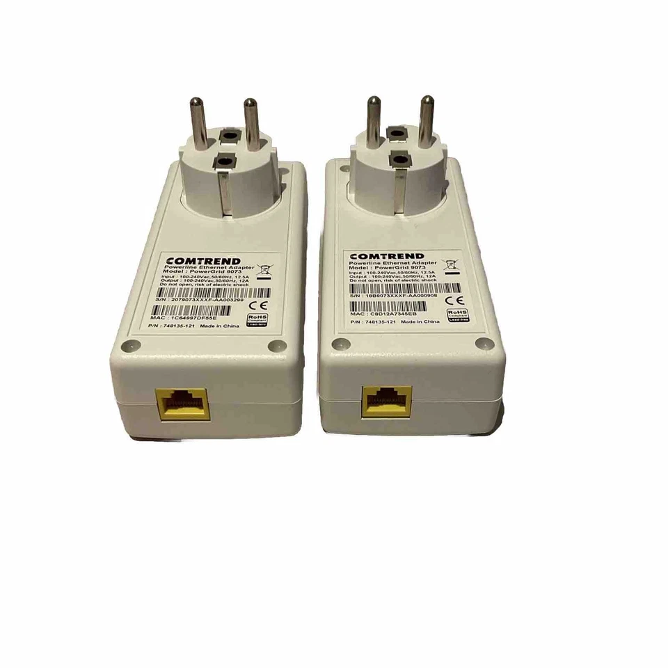 Comtrend PG-9073 | DLAN Adapter Powerline Adapter | dLAN 1,000 Mbps | 2 Pack - Image 2 of 3