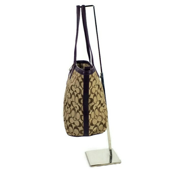 Coach 23465 Weekender Signature C Medium Zip Tote Khaki Jacquard