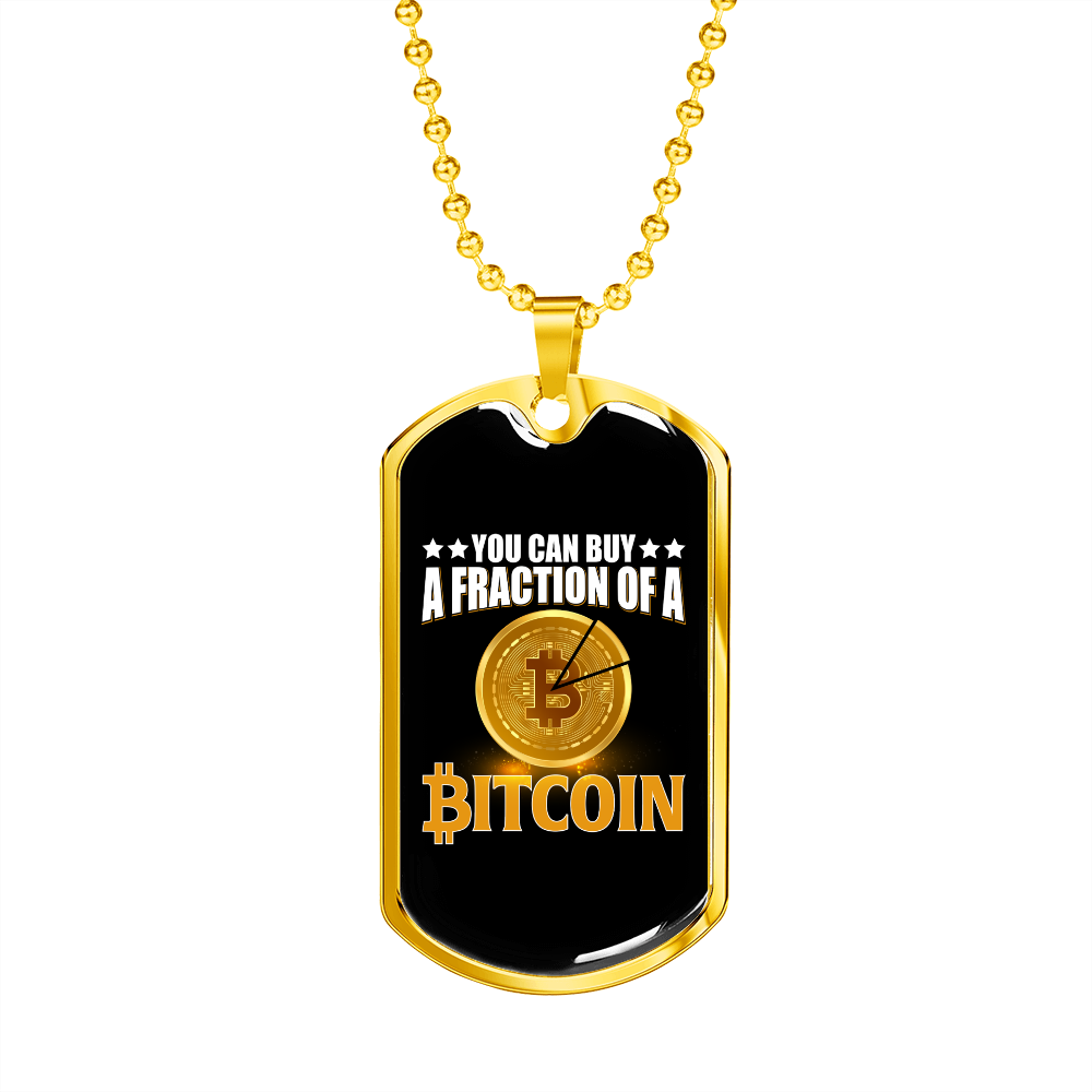 You Can Buy a Fraction Crypto Necklace Stainless Steel or 18k Gold Dog Tag  24