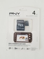 PNY 4GB MicroSDHC Card Cell Phone Memory P-SDU4G4-GE