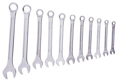 New 11Pc Combination Wrench Spanner Set 6-19Mm Mechanic Garage Diy Storage Rack