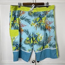 Ocean Pacific Shorts Mens 38 Board OP Flex Tropical 4 Way Stretch Swim