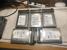 LOT OF 5 0GX198 Dell Hitachi HUS153014VLS300 3.5 146GB 15K RPM SAS HDD 0B22178