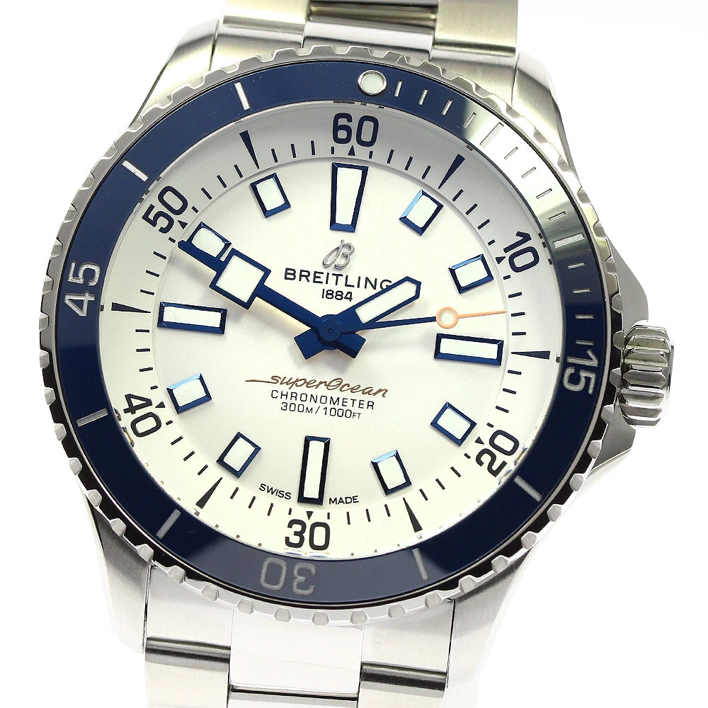 BREITLING Super Ocean 42 A17375 Silver Dial Automatic Men s
