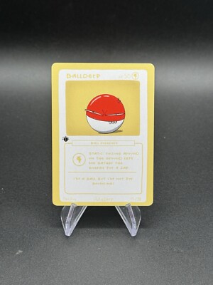 1st Edition Pokederp 2 Ballderp - Voltorb 15/38 Custom Derpy Card