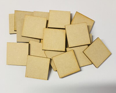 50x Square Bases 3mm Laser Cut Mdf, Größe 20mm x 20mm Wargames