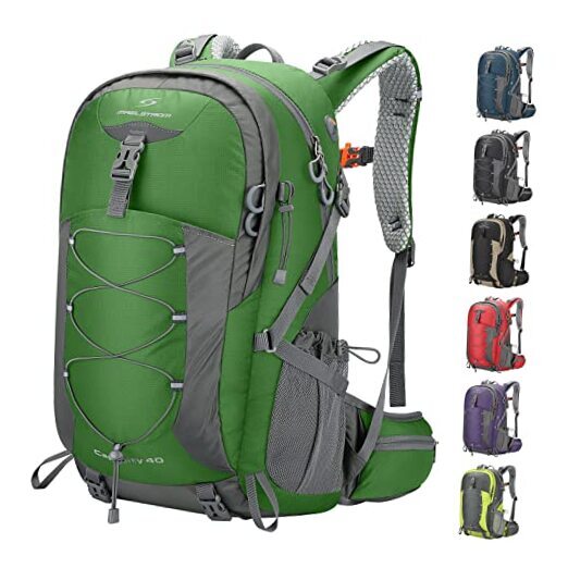 40L Waterproof Hiking & Camping Backpack Green Daypack-image