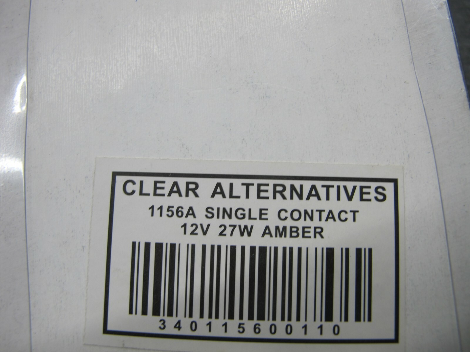 CLEAR ALTERNATIVES, 1156A SINGLE CONTACT 12V 27W AMBER 2 BULBS NONINV