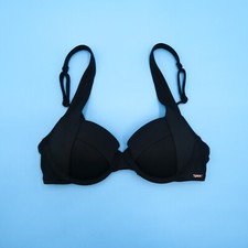 Victorias Secret XS Black Underwired Padded Wide Strap Bikini VS Swimsuit New