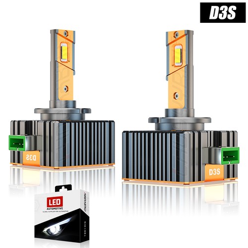2pcs D3S D3R LED Headlight Bulbs 6500K Super White HID Xenon Conversion Kit - Foto 22 di 24