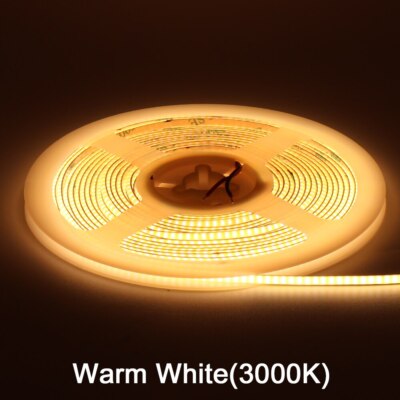 3mm COB LED Strip Light DC12V 24V LED Strip Ribbon Lamp Tape 400leds/m LED Strip