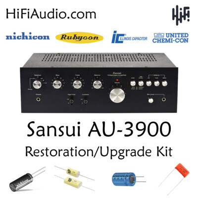 Sansui AU-3900 rebuild restoration recap service kit fix repair filter capacitor
