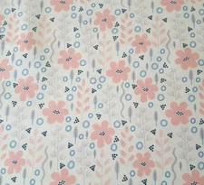 P&B Textiles The Meadow Lane BTY The Tiny Garden Floral Blue Pink Gray
