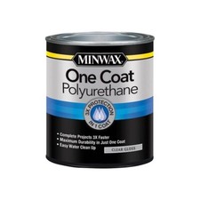 Minwax One Coat Transparent Crystal Clear WaterBased Polyurethane 1Qt Pick Sheen