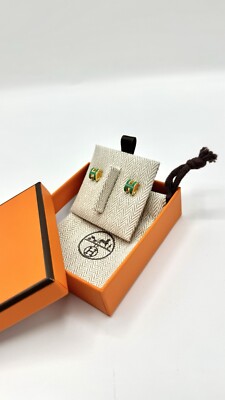 HERMES POP H OHRRINGE - MALACHIT - NAGELNEU VERPACKT