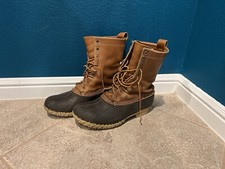 LL Bean 8" men sz 8m Bean Boots Waterproof Leather Duck Made in USA Rain Hunting