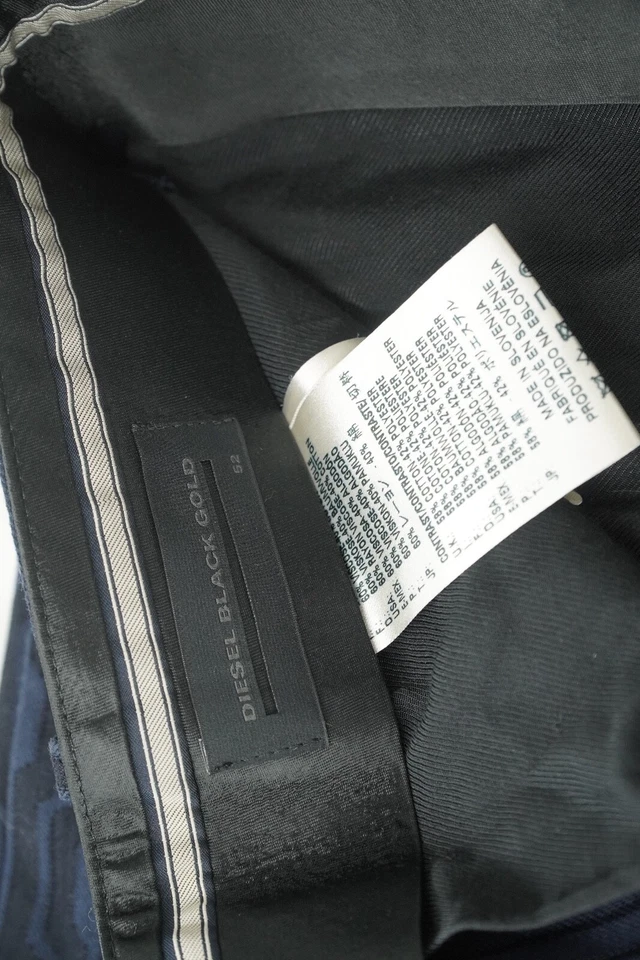 Pantalones de vestir Diesel azul negro estampado talla 52/grande Foto 2 de 4