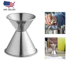 Stainless Steel Double Jigger 1 oz & 2 oz, Bar Cocktail Measuring Liquor Classic
