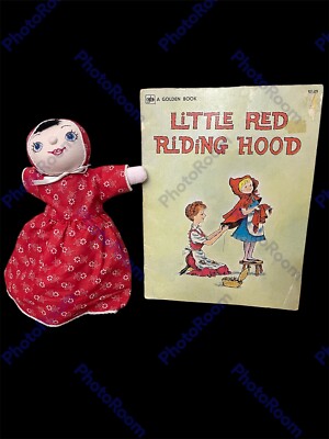 *Topsy Turvy Little Red Riding Hood Grandma Flip Reverse Story Doll &Vtg Book*