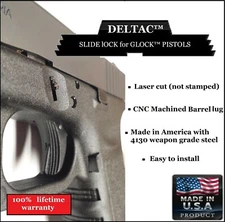 Deltac® Extended Slide Lock release Lever For Glock 22 Gen1 to Gen4 MADE IN USA