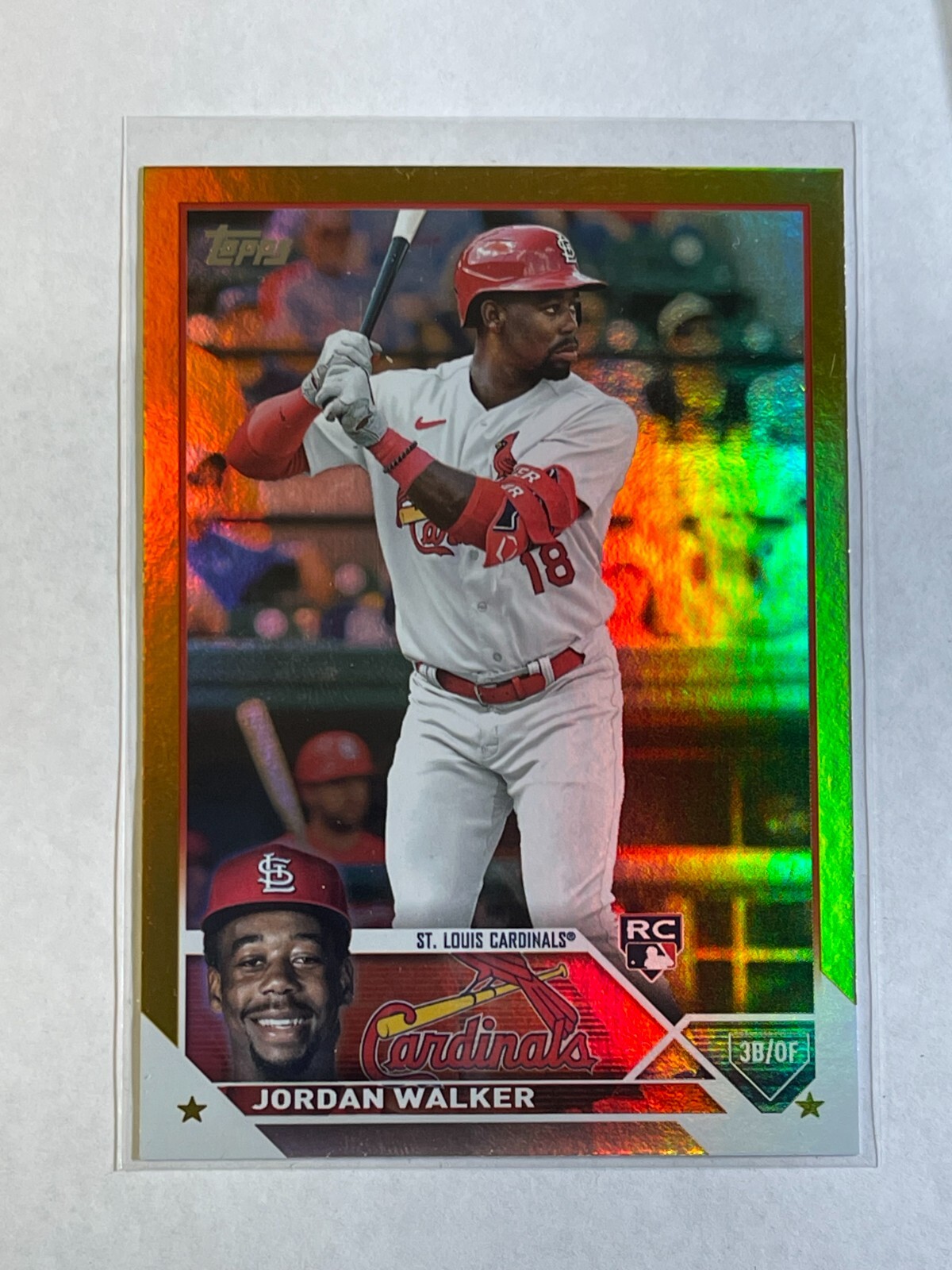 2023 Topps Series 2 Gold Foil Parallel - Jordan Walker #344 (RC) Rookie Card