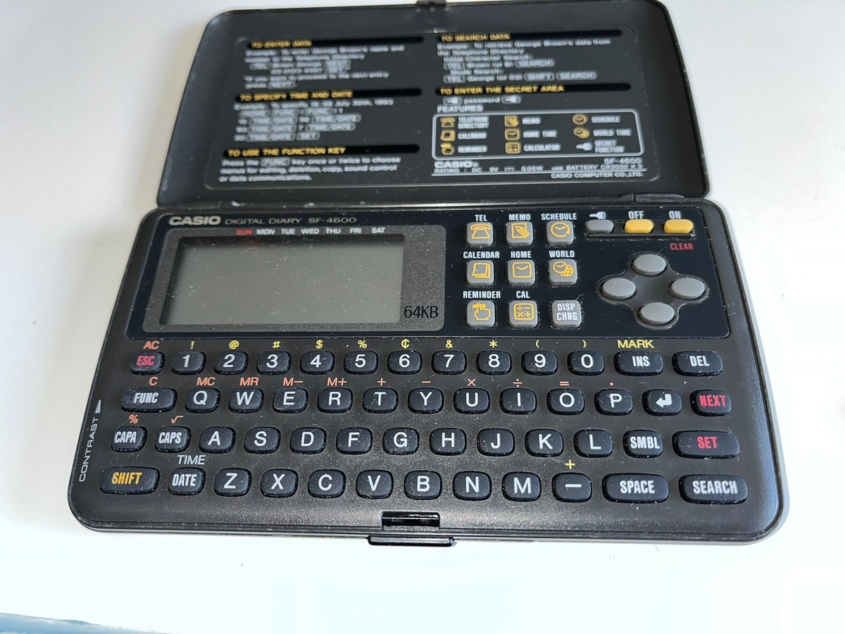 Vintage 90s Casio SF-4600 Digital Diary Pocket Electronic