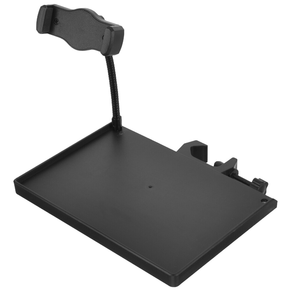 Microphone Stand Tray Clamp-on Mic Tray with Phone Holder for Live Performance-image