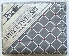 PACIFIC no iron muslin 128 thread count 3 PIECE TWIN SET made in USA