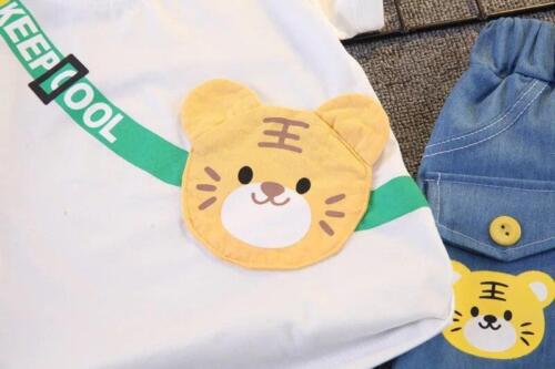 Summer Baby Boys Girls Clothing Sets Cartoon Cotton T-shirt + Shorts 2pcs Suits - Picture 14 of 19