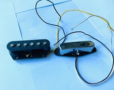 Juego de pastillas estándar Squier Telecaster puente para el cuello (edición espejo negro 2004)