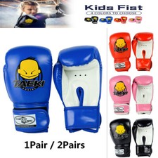 4oz PU Boxing Gloves Kids Cartoon MMA Training Muay Thai Sparring Punching Bag