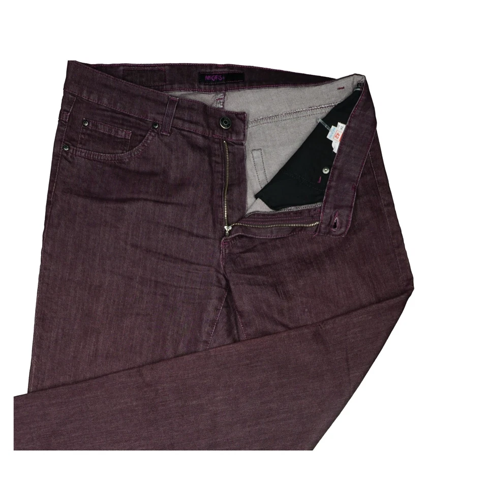 ANGELS Dolly 8028 Damen Stretch Jeans Hose Comfort High Waist 42 XL W31 L28 Lila - Bild 3 von 4