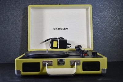 Crosley Cruiser Portable 3-Speed Turntable Vinyl Record Player-Lime-CR8005A-GR