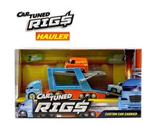 CarTuned Container Rigs Hauler Series 2 Open Cars Transporter w/ 2 Vehicles 1/64