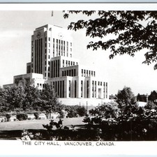 c1940s Vancouver, BC Canada City Hall Government Real Photo British Columbia C58