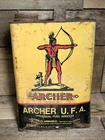 Vintage ARCHER OIL CAN U.F.A. Fuel Additive 1 One Gallon Petroleum     PIA