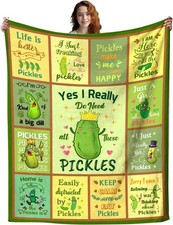 50"X40" Pickle Blanket Pickle Gifts for Pickle Lovers Women KidsFunny Pickles Lo