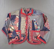 Vintage Patchwork Jacket Womens Medium Quilte...